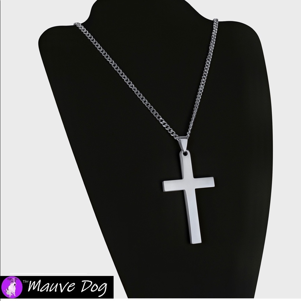 Christian Cross 2” Marine Grade Stainless w/ Chain